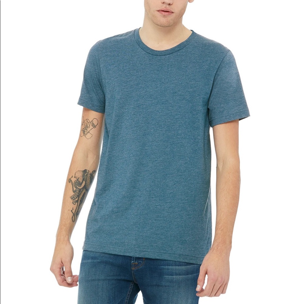 Unisex Heather CVC T-Shirt - heather deep teal - S, M, or L